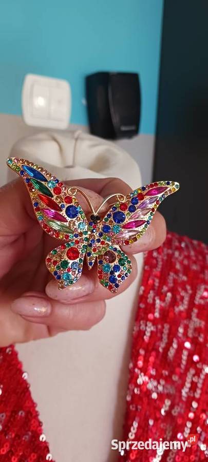 Broszka motyl kolorowa Broszki