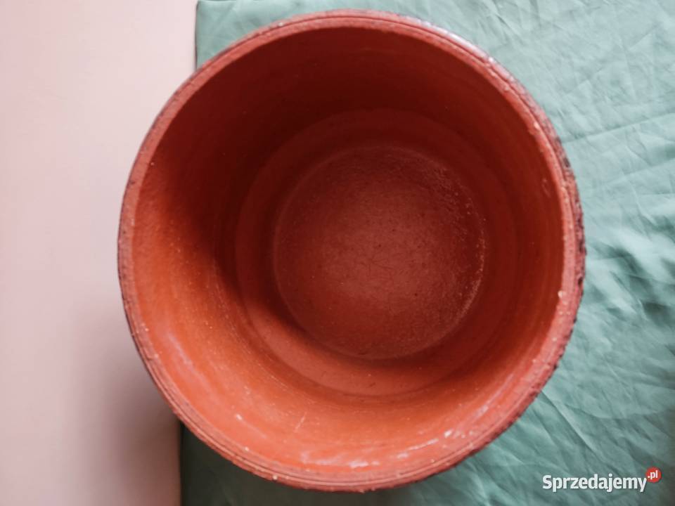 Donica doniczka ceramiczna brązowa fi 30 Głuchołazy sprzedam
