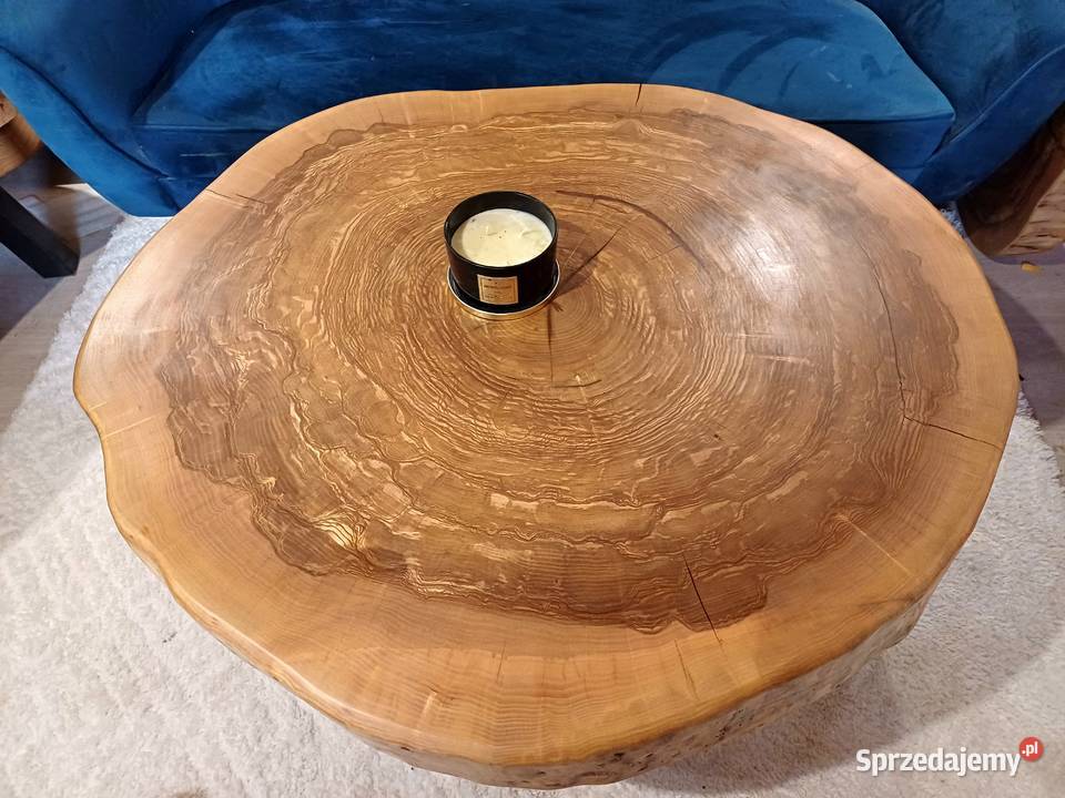 Stolik kawowy 120x86 PIĘKNY OKAZ LIVE EDGE sprzedam