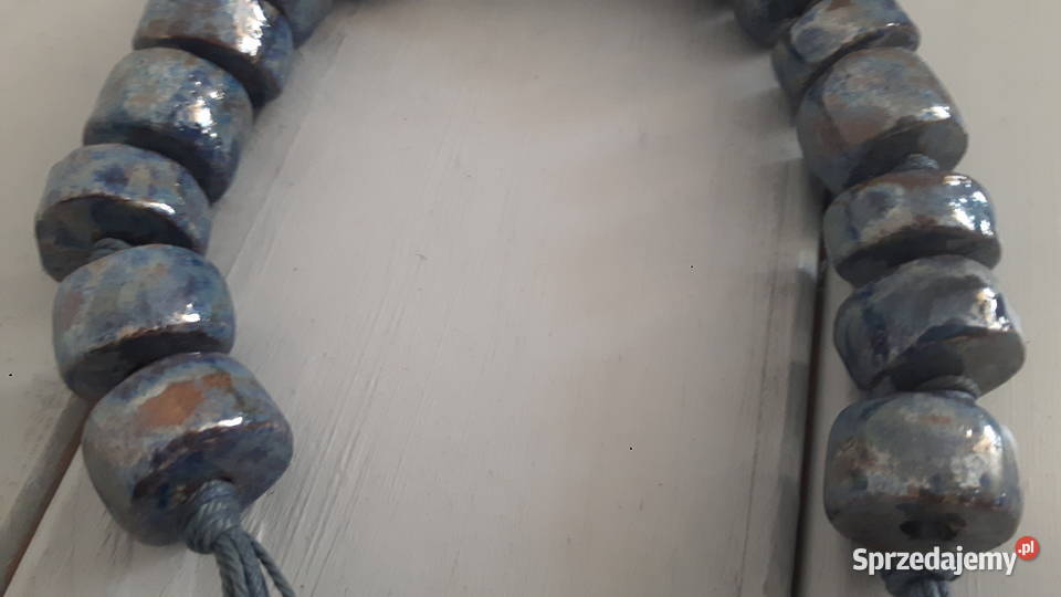 Naszyjnik ceramiczny ręcznie wykonany Otwock