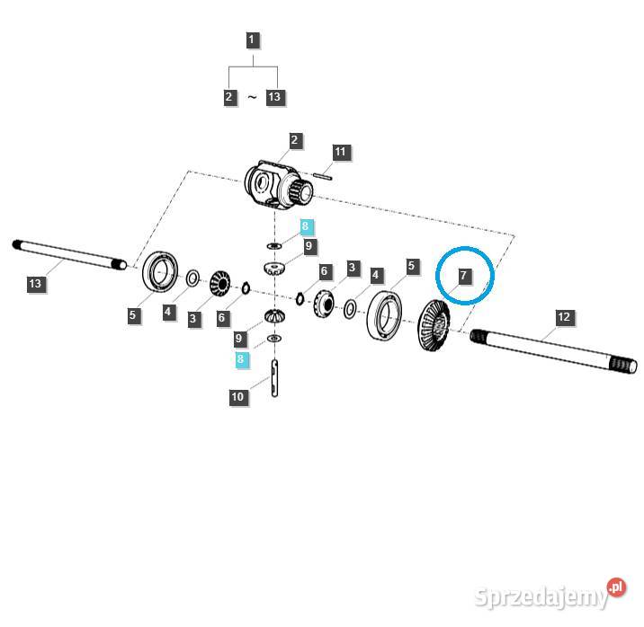 Koło zębate zębatka stożkowa 20T TRG400 LS