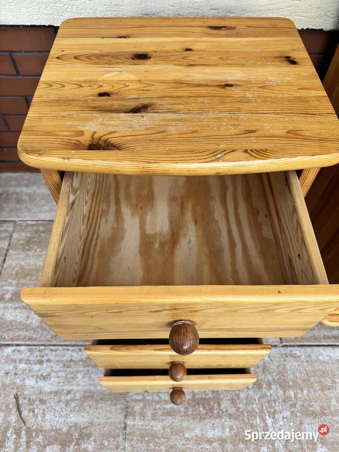 Szafka sosnowa drewniana z szufladami nocna Garwolin