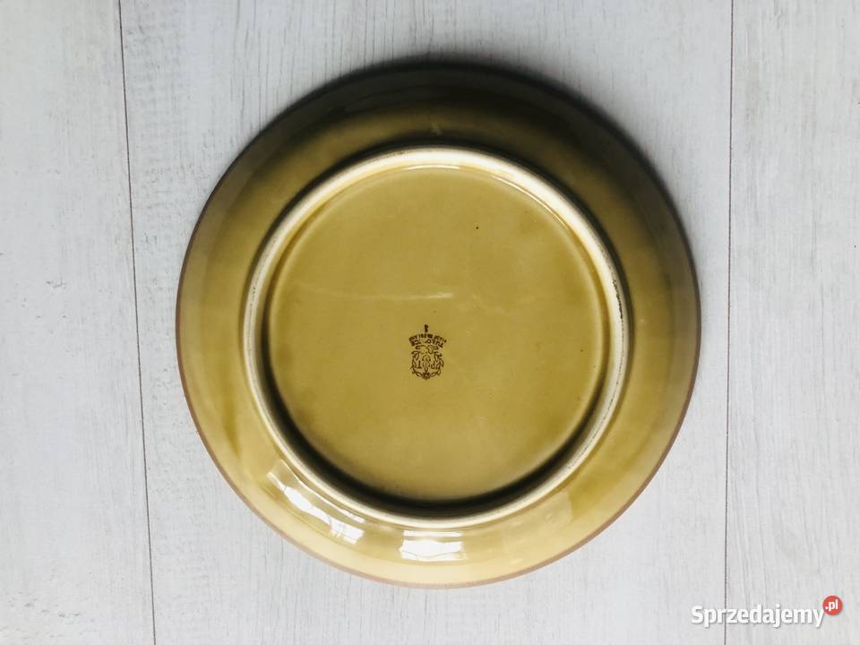 Talerze Tułowice PRL brązowe porcelana talerz 6 Łódź