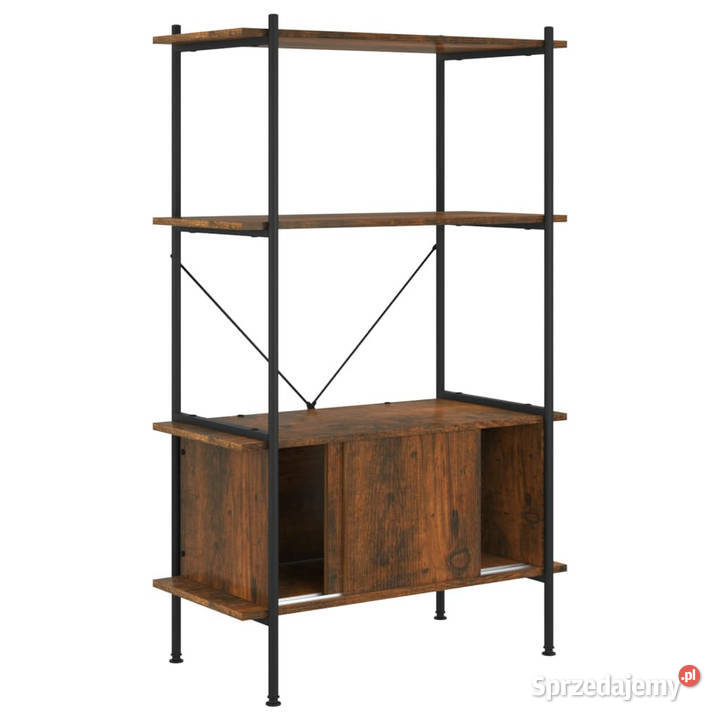 Regał z szafką 80x40x130 stal i materiał Warszawa