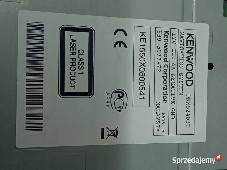 RADIO KENWOOD DNX5240BT Toyota Yaris II 20052011