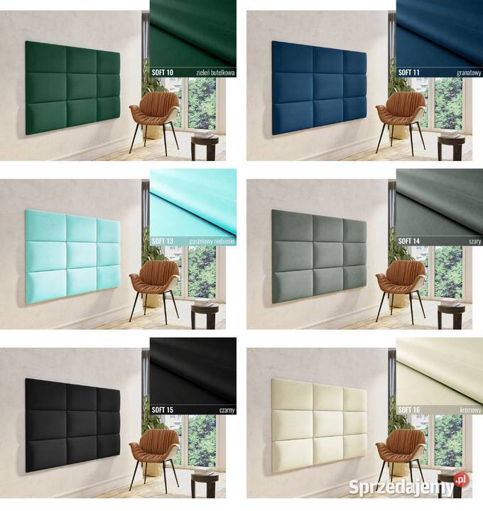 60 X 30 PANELE TAPICEROWANE ścienne SOFT kolory Gliwice