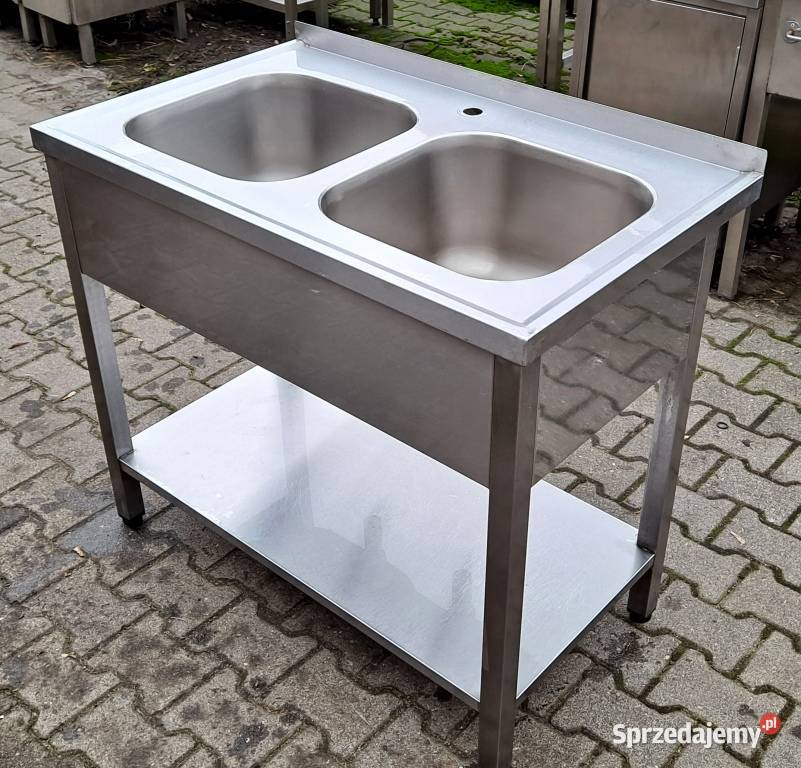 Zlew 2 komorowy z Półką 1006085 M1247 N Gastronomia Nowe Skalmierzyce