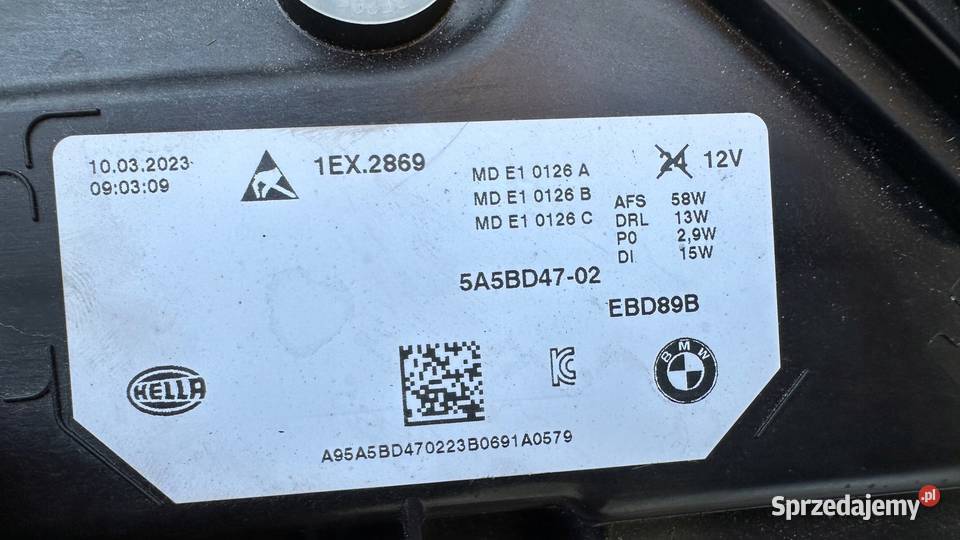 BMW X1 U11 Lampy przód Full Led Adaptive