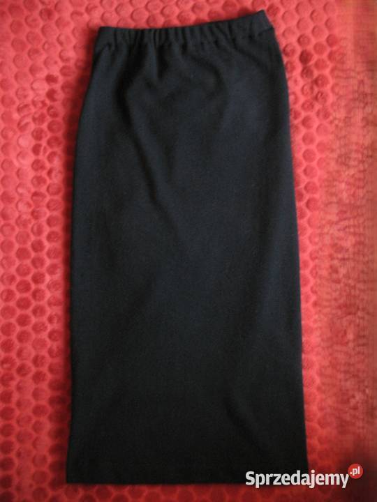 Spódnica Czarna wełna 40 L biodra 100 Maxi