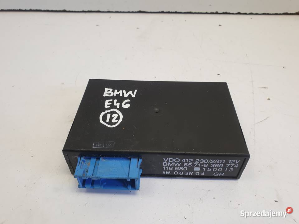 BMW E46 STEROWNIK TEMPOMATU Moduł 8369774 Pozostałe Chełm