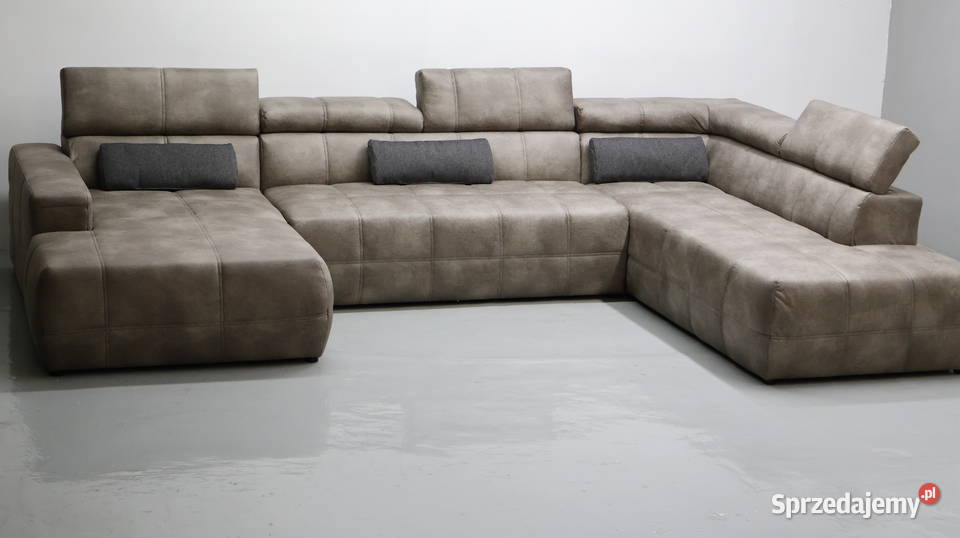 TPR WIelkie U regulowane zagłówki szaro brązowa Poznań