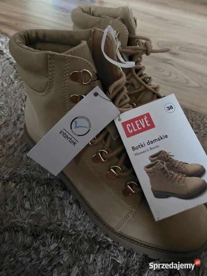 Buty damskie Zimowe Cleve rozmiar 38 brązowe Białystok