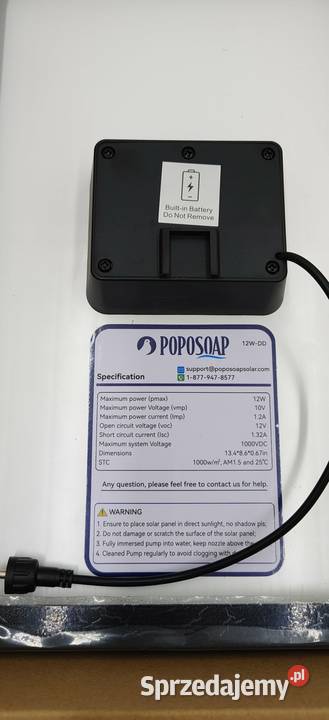 Solarna Fontanna LED 12W z Baterią Pilotem RGB mazowieckie sprzedam