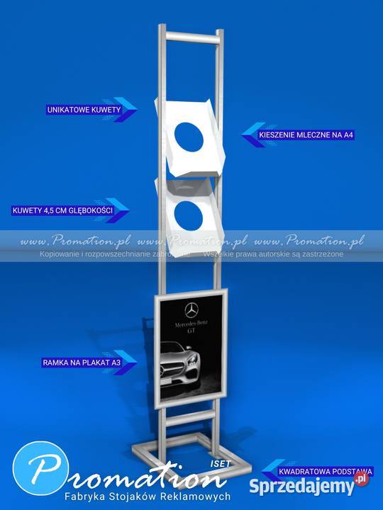 Metalowy stojak reklamowy na foldery reklamowe Katowice