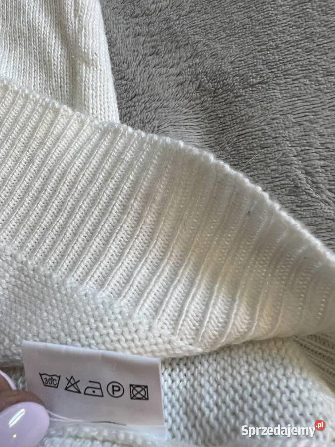 Sweter beżowy kremowy brązowy/beżowy Jasło