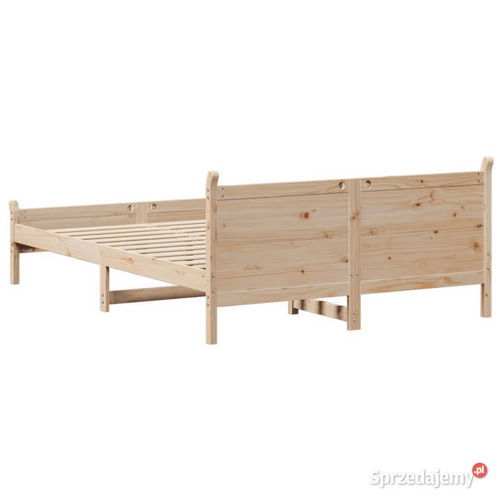 Rama łóżka bez materaca lite drewno sosnowe 209cm mazowieckie Warszawa