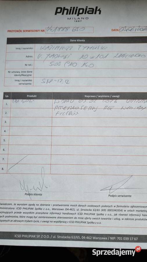 Filtr do wody WATER PURIFIER Model Milano PH507i AGD drobne Legionowo