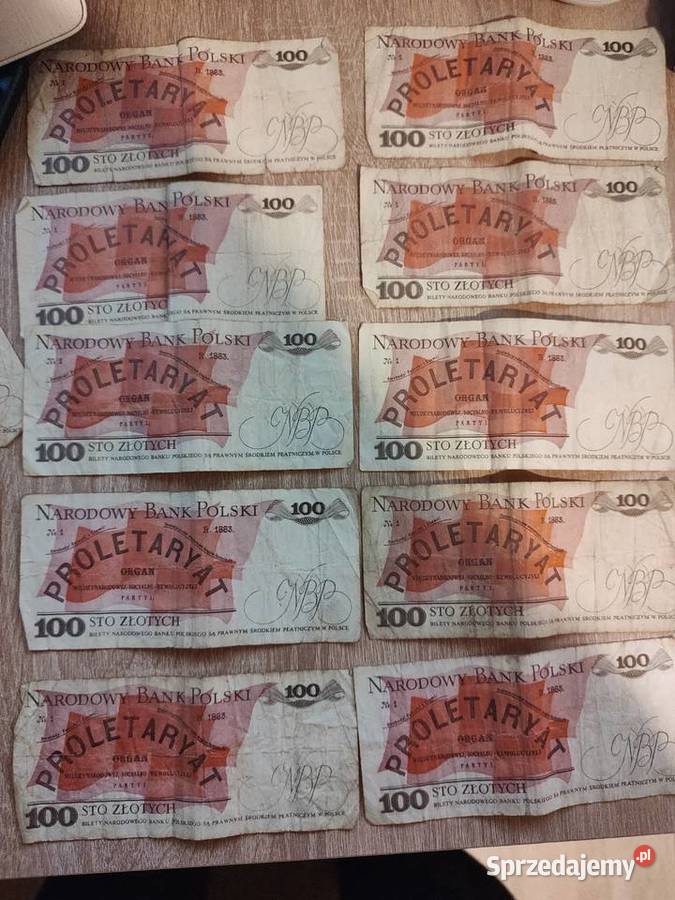 Banknoty PRL 100 17 Sztuk Ludwik Waryński Białystok