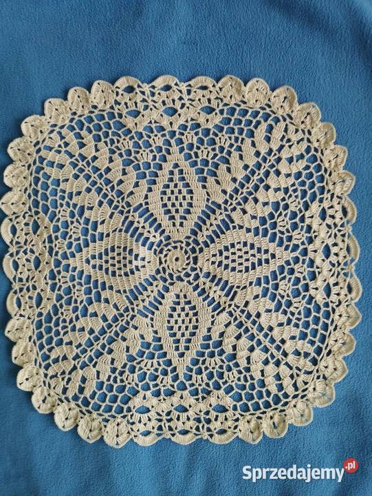 Serwetka szydełkowa ecru 31 rękodzieło nowa Bolesławiec