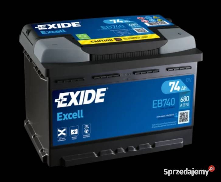 Akumulator Exide Excell 74Ah 680A EN EB740 wielkopolskie Luboń