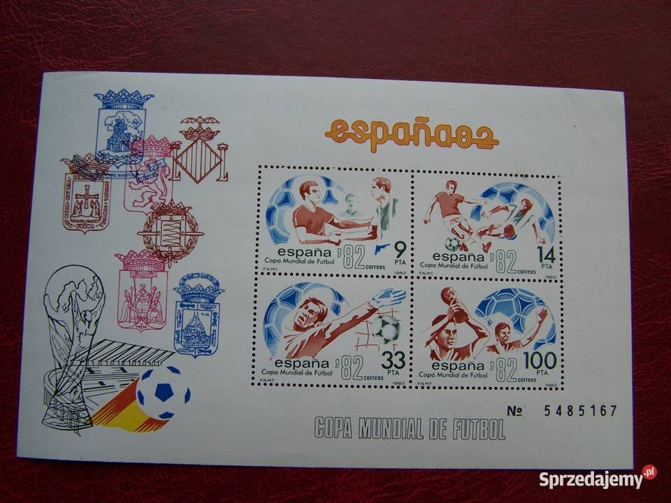 Hiszpania 1982 MNH Mi 254849 Sport Piłka nożna śląskie Tychy