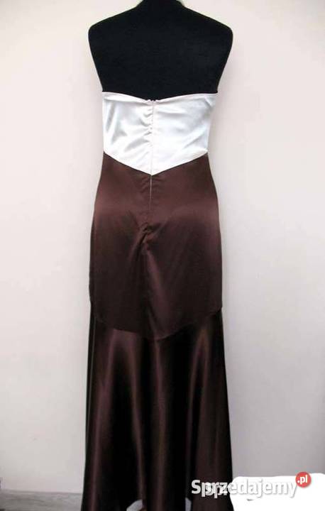 Sukienka satyna 38 M biust 85 Maxi Rozmiar 38(M) Siedlce