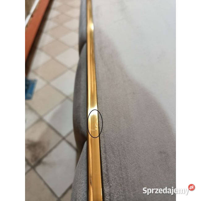 Sofa nowoczesna 3 os Szara Złota Glamour 72cm Warszawa