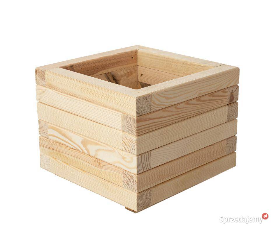 Donica drewniana KWADRATOWA ogrodowa donica na Kalety