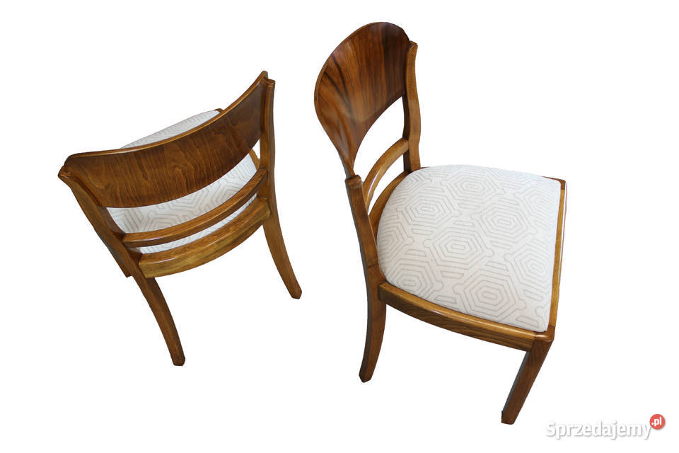 Para niepowtarzalnych krzeseł art deco renowacji Zielonka