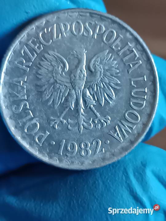 Sprzedam trzecia monete 1 zl 1982 r Cienka Data Chełm sprzedam