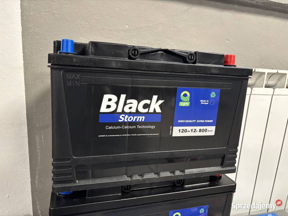 Akumulator 120ah 800a Black storm AGRO łódzkie Zduńska Wola