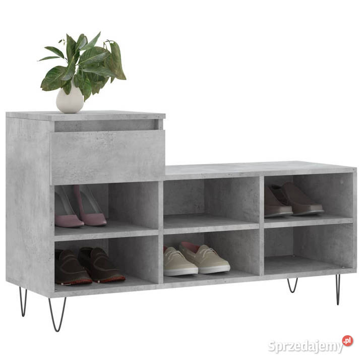 Szafka na buty szarość betonu 102x36x60 WM831368 mazowieckie sprzedam