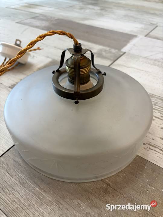 Lampa wisząca z przeciwwagą i podsufitką Antyki śląskie Chudów sprzedam