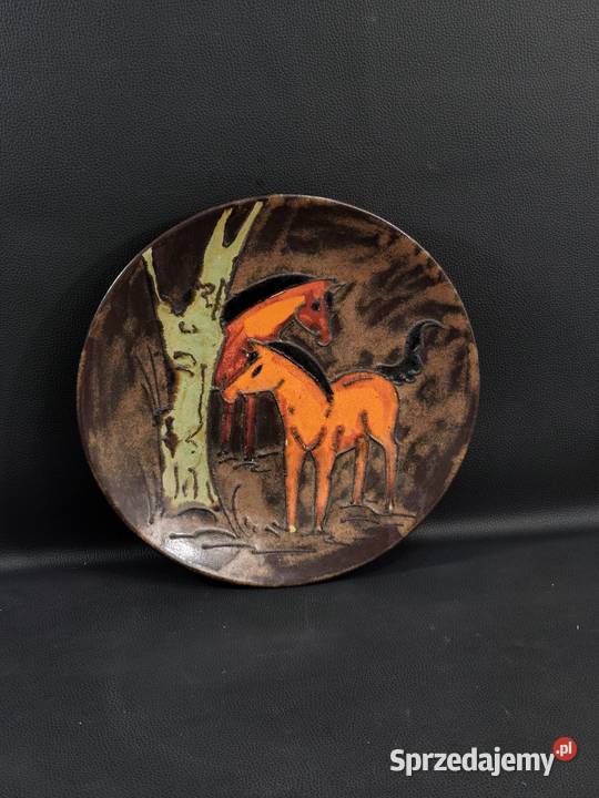 Ceramiczny Talerz Ścienny RuschaKeramik łódzkie Poddębice