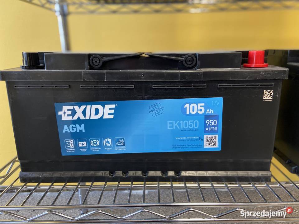 Akumulator 105Ah 950A EXIDE EK1050 AGM STARTSTOP osobowe wielkopolskie Poznań sprzedam