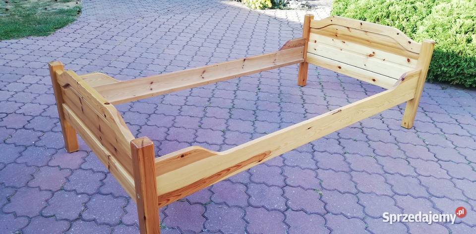 Łóżko 100 x 200 drewniane sosnowe materac stelaż mazowieckie