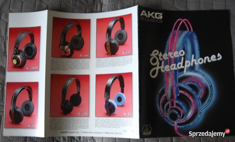 AKG acoustics Stereo Headphones catalog brochure Kępice
