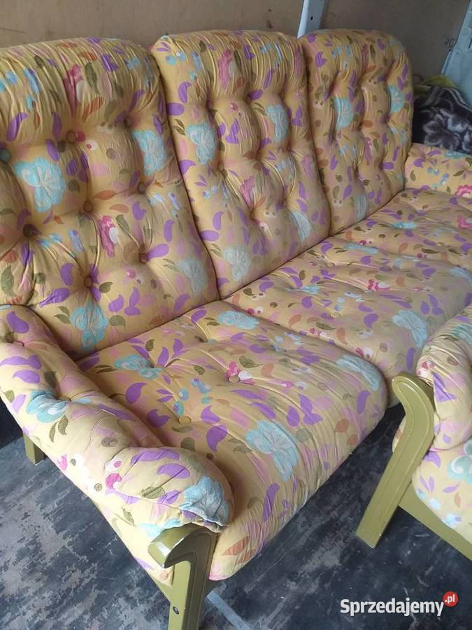 Komplet na taras 311 Sofa plus dwa fotele Zapewn tkanina wielkopolskie Kórnik