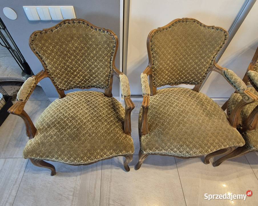 Cztery fotele w stylu Ludwikowskim Rokoko