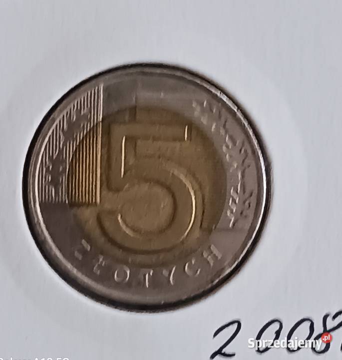 5 Złotych 2008 najniższy nakład Konin