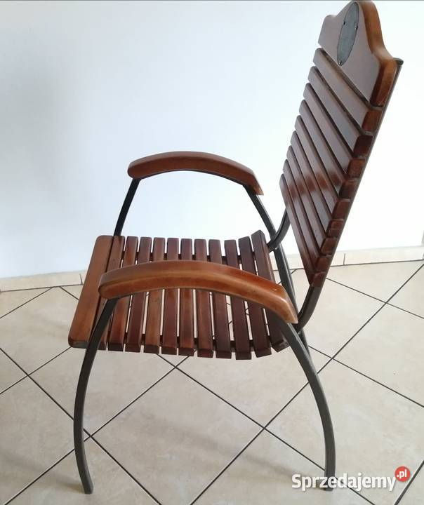 Nowe Krzesło 2szt krzesła ogrodowe metalowo drewniane