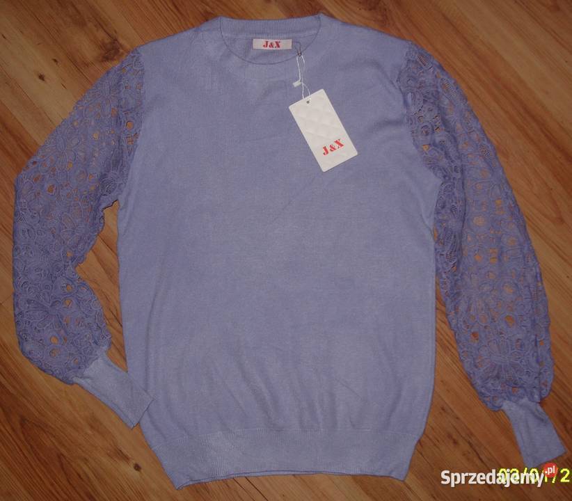 Wrzosowy sweterek JX Rękawki Gipiura ML wielkopolskie Rawicz