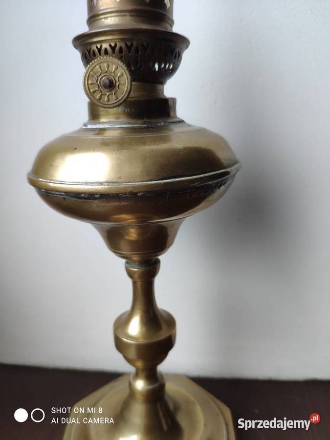 stara mosiężna lampa naftowa miniaturka Kraków sprzedam