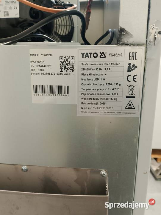 Szafa mroźnicza poj 600 l 680x810x2010 YG05216 Wrocław
