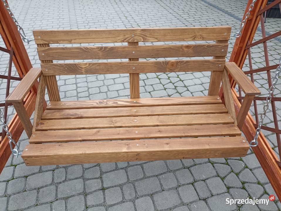 Huśtawka ogrodowa drewniana drewno Budy Głogowskie