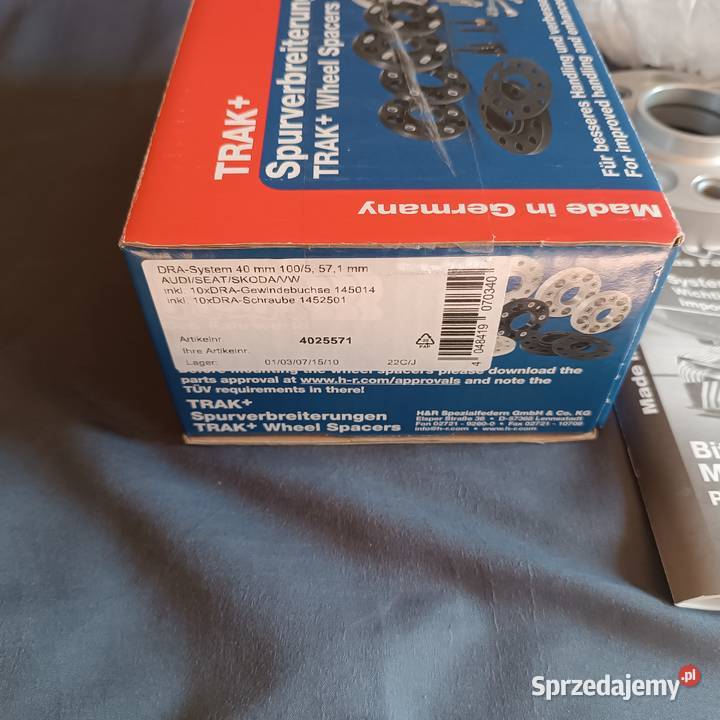 Dystanse nowe 5x100 HR 20mm 571mm przykręcane VW Inowrocław