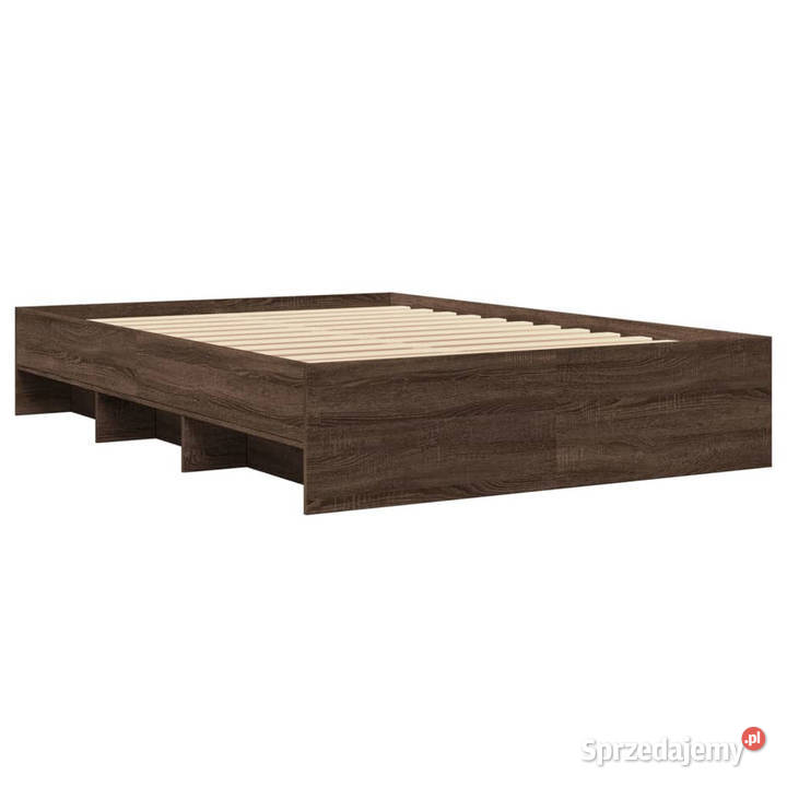 Łóżko bez materaca brązowy dąb 140x190 WM3295687 143cm Warszawa