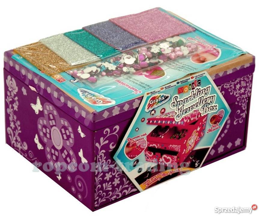 Szkatułka Pudełko na Biżuterię do Ozdabiania Plastyczne Mogilany