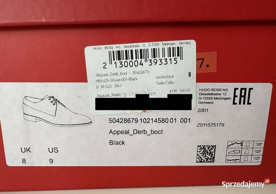 HUGO BOSS buty męskie rozmiar 42 Szczecin