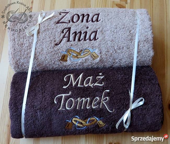 Ręcznik z napisem PREZENT na ŚLUB ROCZNICĘ